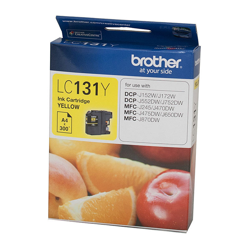 Buy Brother LC131 Yellow Ink Cartridge – genuine yellow colour ink for Brother printers. Produces vibrant, consistent prints with ease and reliability.