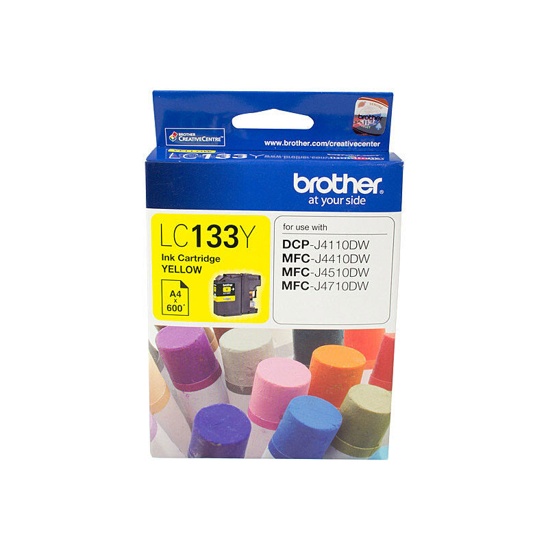 Buy Brother LC133 Yellow Ink Cartridge – genuine yellow ink for Brother printers. Produces bright, fade-resistant colour prints with professional consistency.