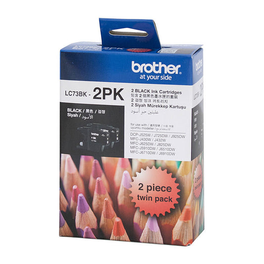 Brother LC73, LC73BK, LC73 Black Twin Pack, Brother black ink, Brother ink Australia, MFC-J6510DW ink, MFC-J835DW ink, Brother printer cartridges