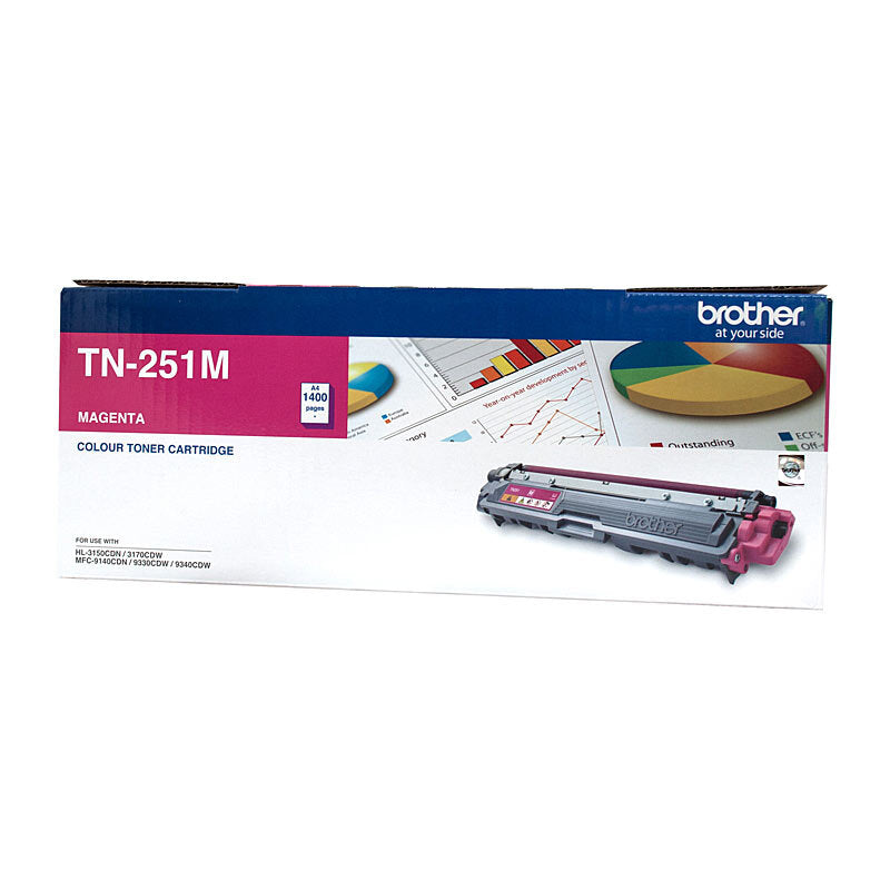 Brother TN-251 Magenta Toner Cartridge - Standard Yield Laser Toner