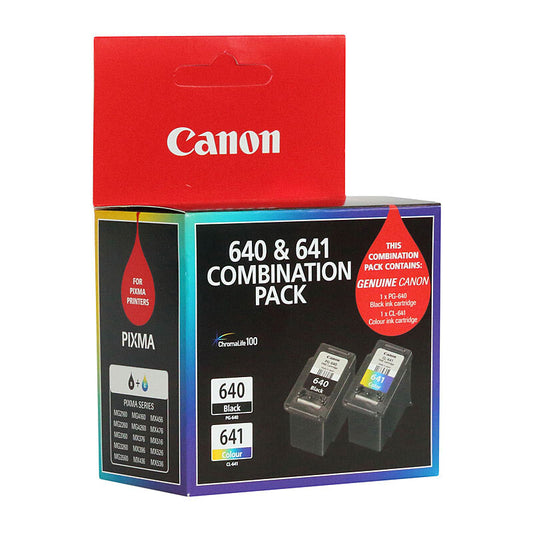 Canon PG-640 CL-641 Twin Pack – genuine black and colour ink for sharp, vibrant prints. Perfect for Canon PIXMA MG and MX printers.