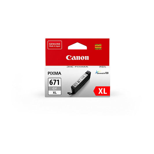 Print detailed, fade-resistant photos with the Canon CLI671XL Grey Cartridge. Genuine Canon ink ensures smooth tonal range and professional results.