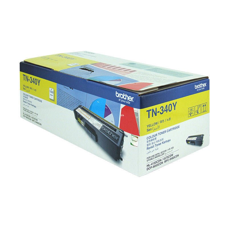 Brother TN - 340 Yellow Toner Cartridge - Standard Yield Laser Toner - Cartridge West