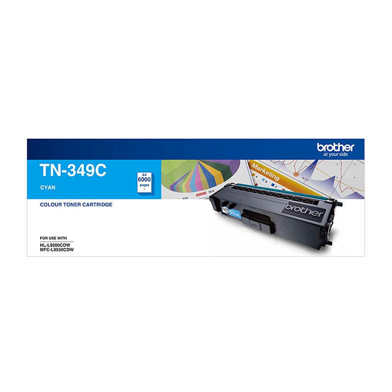 Brother TN - 349 Cyan Toner Cartridge - Super High Yield Laser Toner - Cartridge West