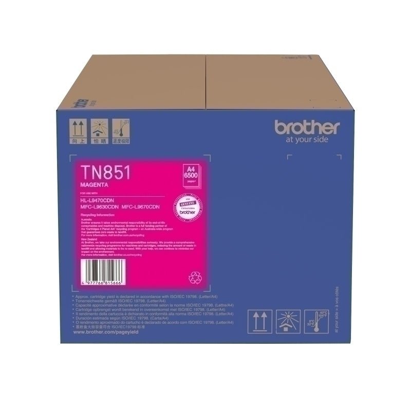 Brother TN - 851 Magenta Toner Cartridge - Standard Yield Laser Toner - Cartridge West