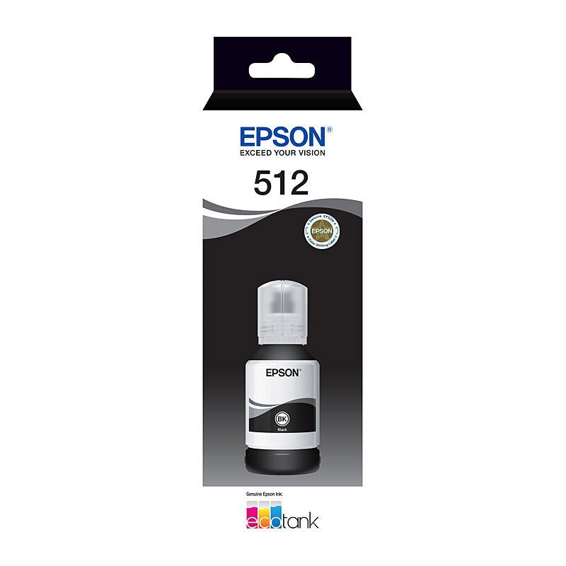 Epson T512 Black EcoTank Ink Bottle - 70ml Refill Bottle - Cartridge West