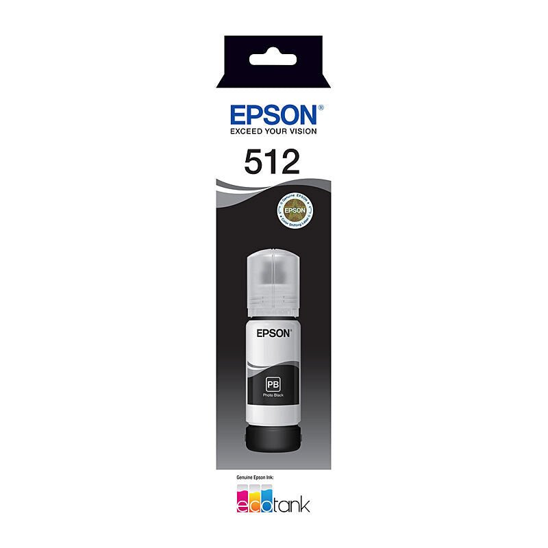 Epson T512 Pigment Black EcoTank Ink Bottle - 70ml Refill Bottle - Cartridge West