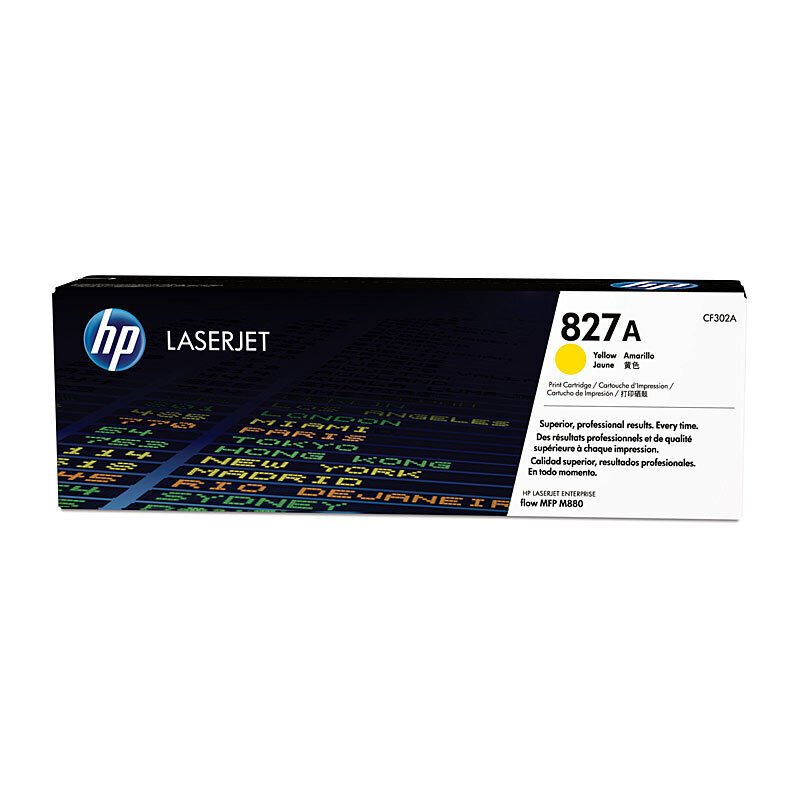 HP 827A Yellow Toner Cartridge CF302A - Colour LaserJet Toner - Cartridge West