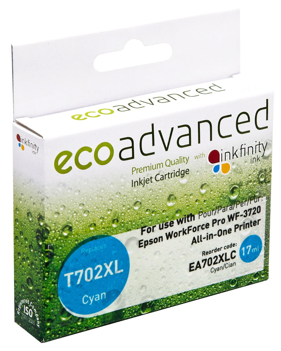 Compatible Epson 702XL Cyan Ink Cartridge