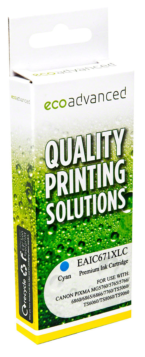 Compatible Canon 671XL Cyan Ink Cartridge