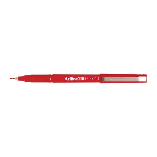 Artline 200 Fline Pen Red Bx12