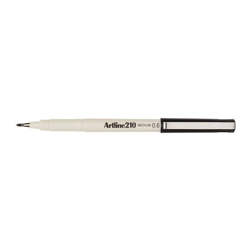 Artline 210 Pen 0.6mm Blk Bx12