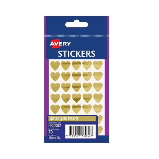 AV Gold Heart 15mm Pk70 Bx10