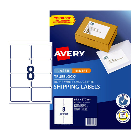 AV IP Label White L7165 8Up