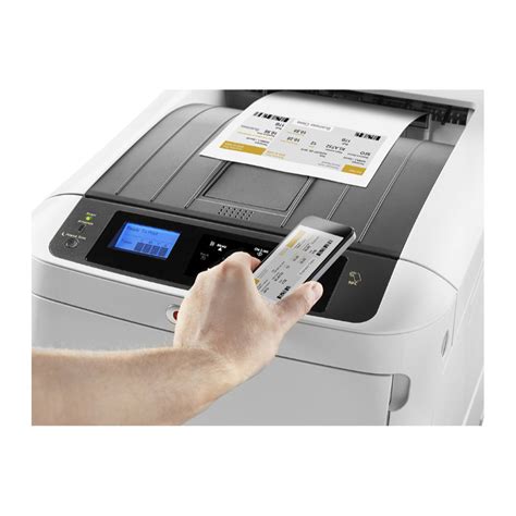 Person using a printer to scan a document with a digital display.