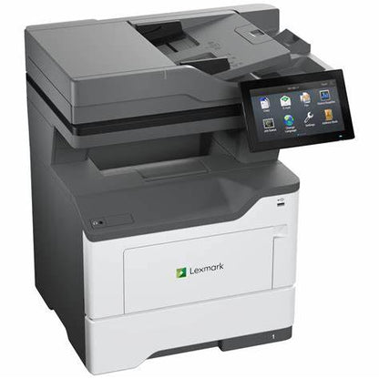 Lexmark printer with a touchscreen display on a white background