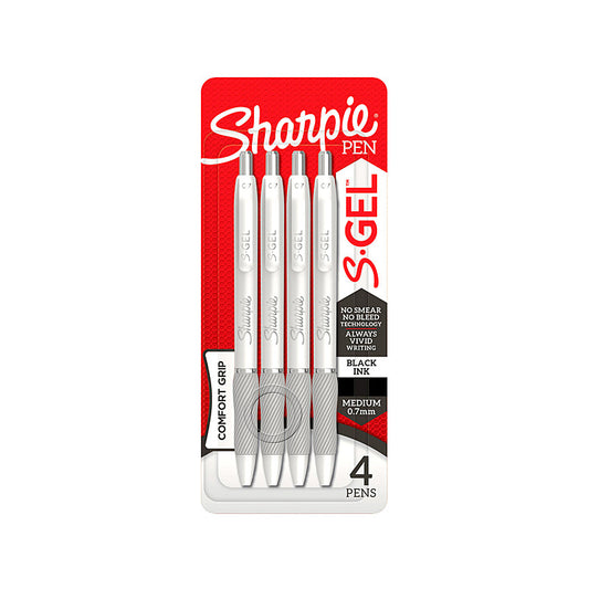 Sharpie GelWh4/Blk Pk4 Bx6