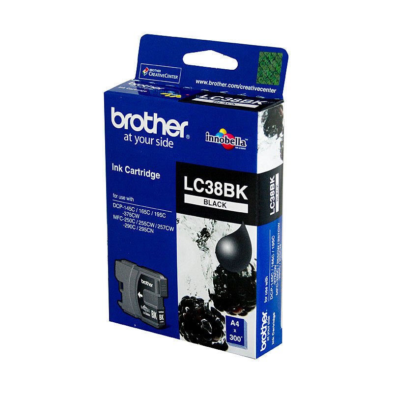 Brother LC38 Black Ink Cart - Cartridge West