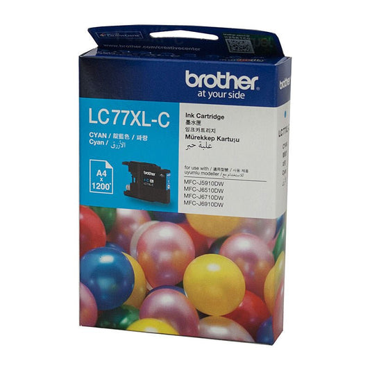 Brother LC77XL Cyan Ink Cartridge - High Yield Inkjet Ink - Cartridge West