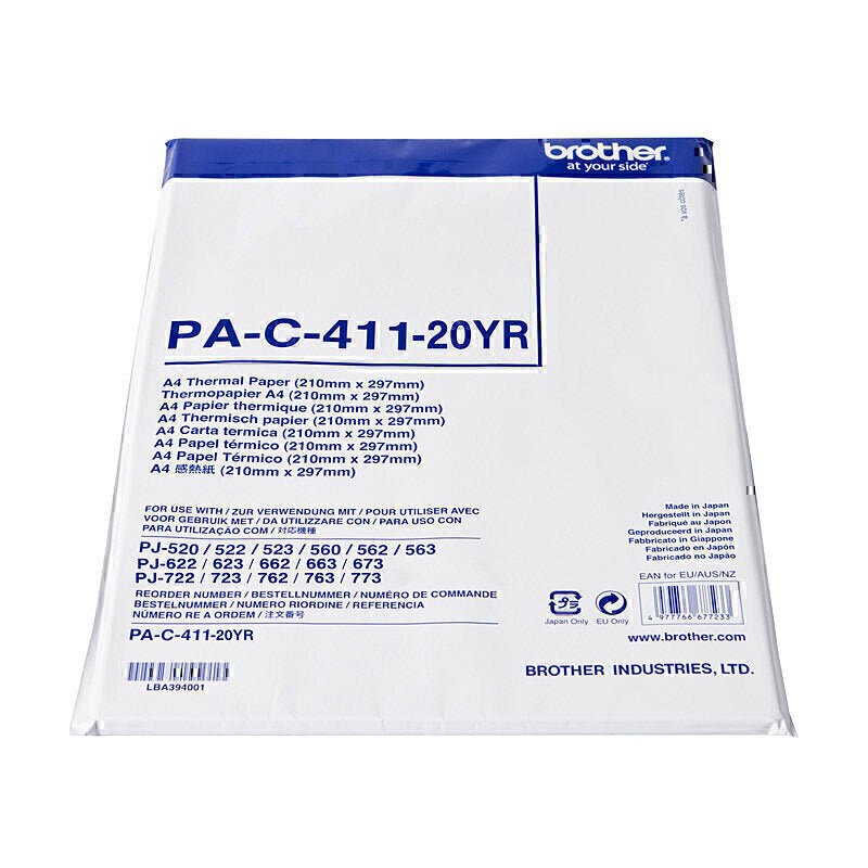 Brother PocketJet A4 Thermal Paper - 50 Sheets - Cartridge West