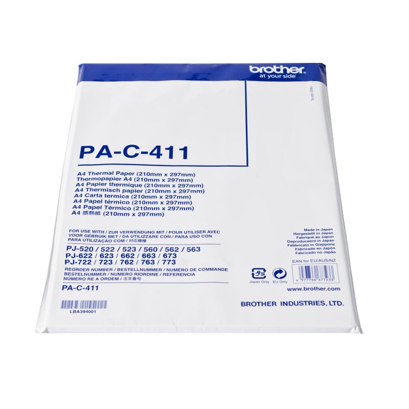 Brother PocketJet A4 Thermal Paper - 50 Sheets - Cartridge West