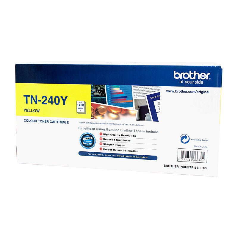 Brother TN - 240 Yellow Toner Cartridge - Standard Yield Laser Toner - Cartridge West