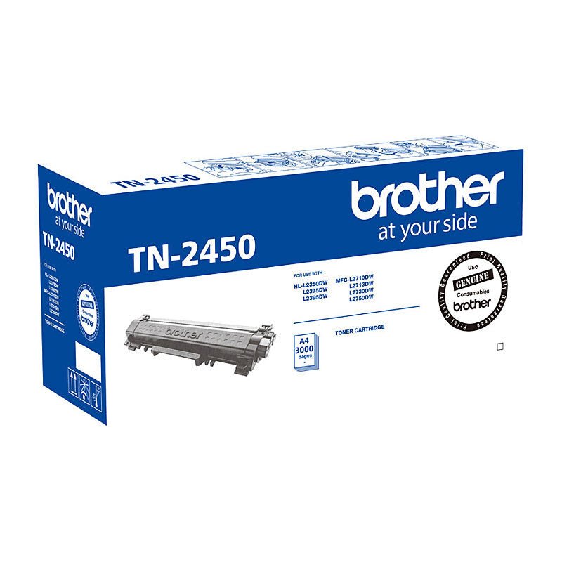Brother TN - 2450 Black Toner Cartridge - High Yield Laser Toner - Cartridge West