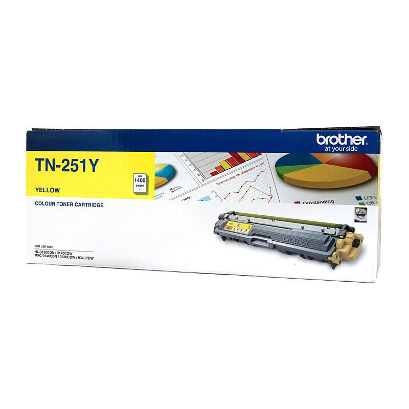 Brother TN - 251 Yellow Toner Cartridge - Standard Yield Laser Toner - Cartridge West