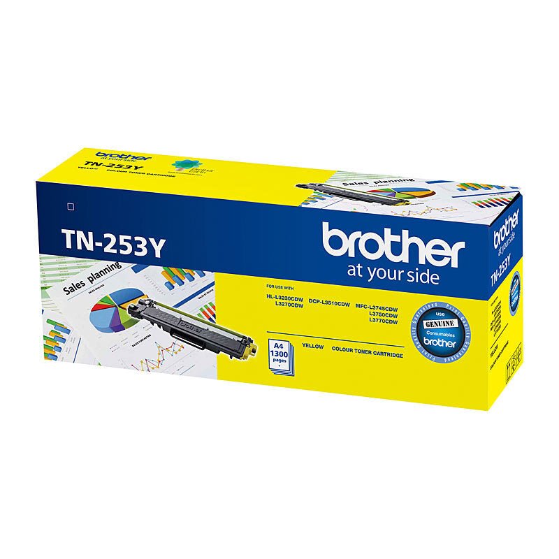 Brother TN - 253 Yellow Toner Cartridge - Standard Yield Color Laser Toner - Cartridge West