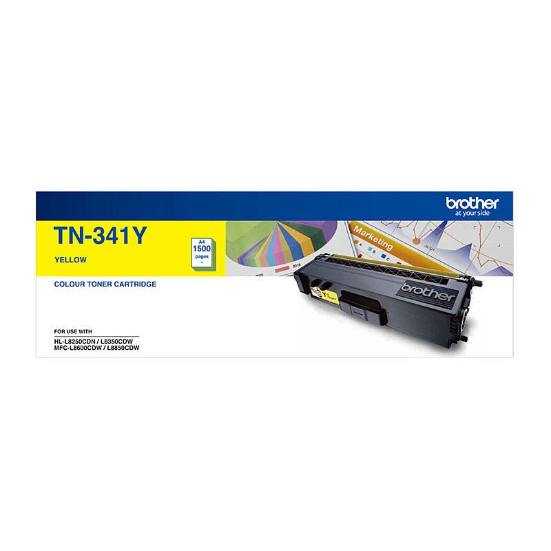 Brother TN - 341 Yellow Toner Cartridge - Standard Yield Laser Toner - Cartridge West