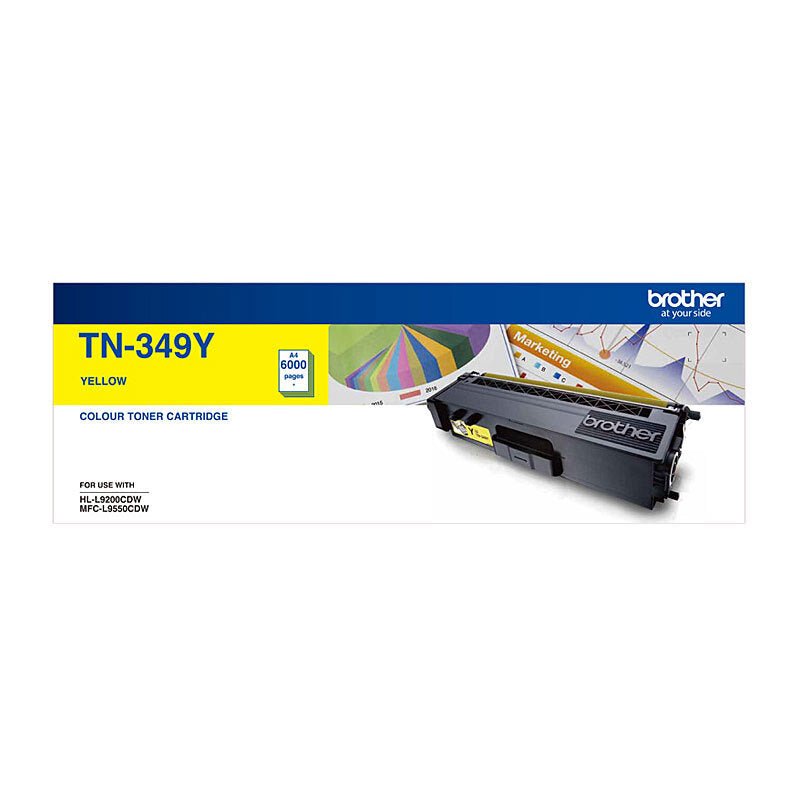 Brother TN - 349 Yellow Toner Cartridge - Super High Yield Laser Toner - Cartridge West