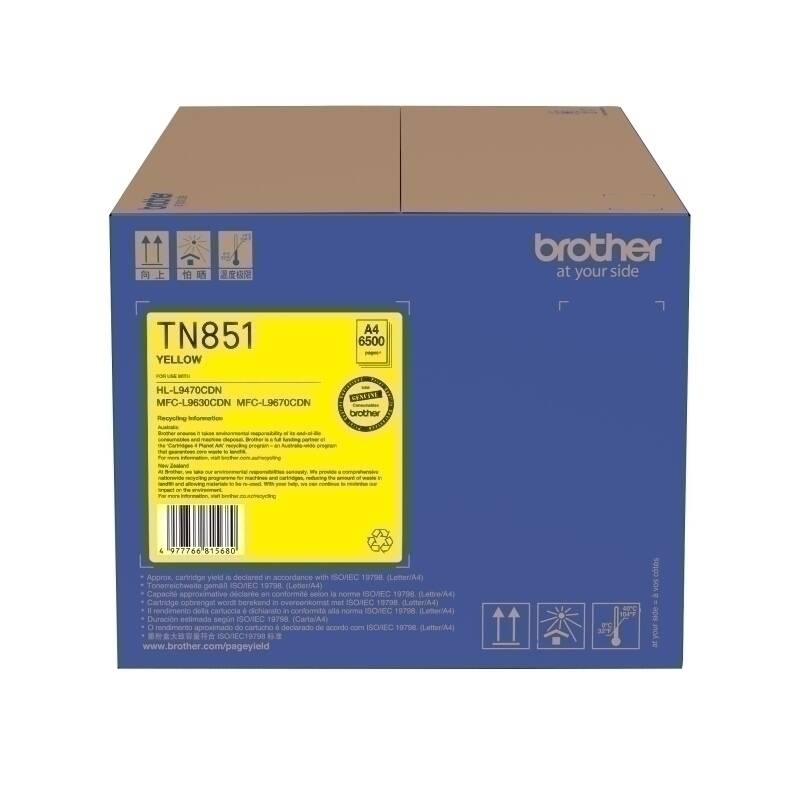 Brother TN - 851 Yellow Toner Cartridge - Standard Yield Laser Toner - Cartridge West