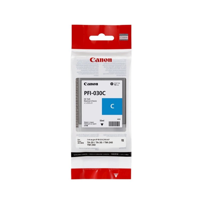 Canon PFI030 Cyan Ink - Cartridge West