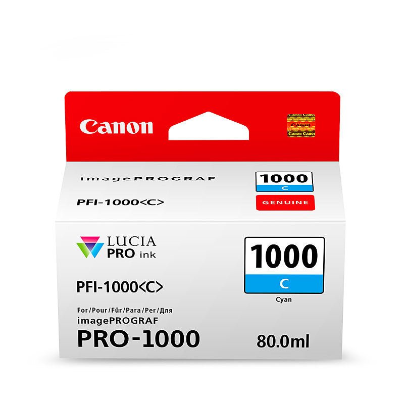 Canon PFI1000 Cyan Ink Cart - Cartridge West