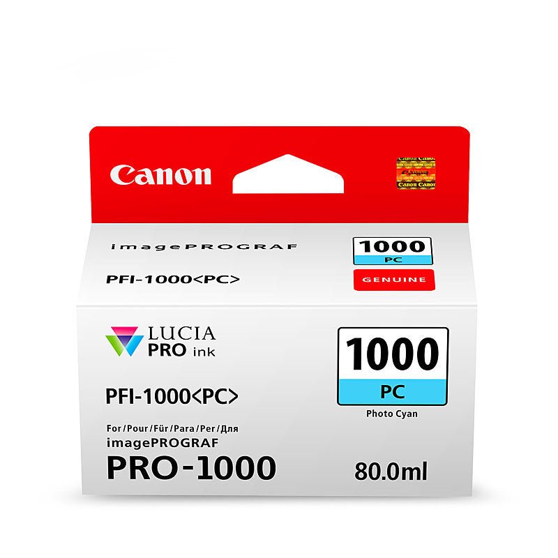 Canon PFI1000 Ph Cyan Ink Cart - Cartridge West