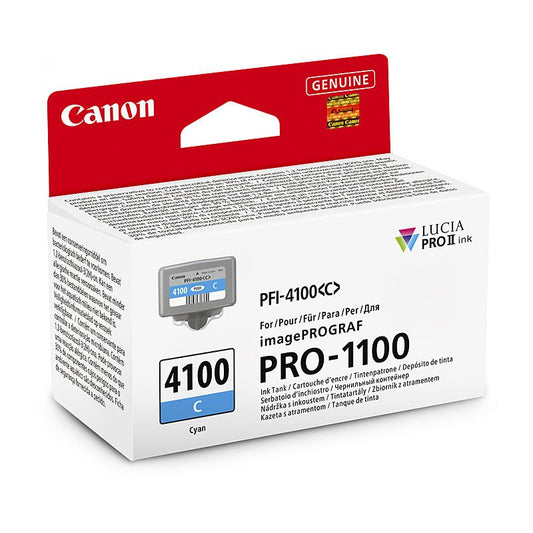 Canon PFI4100 Cyan Ink Cart - Cartridge West