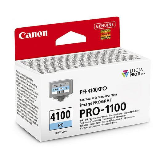 Canon PFI4100 Ph Cyan Ink Cart - Cartridge West
