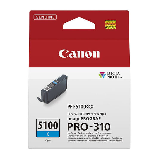 Canon PFI5100 Cyan Ink Cart - Cartridge West