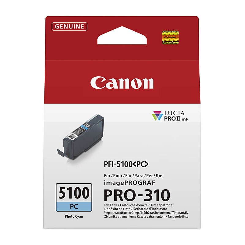 Canon PFI5100 Ph Cyan Ink Cart - Cartridge West
