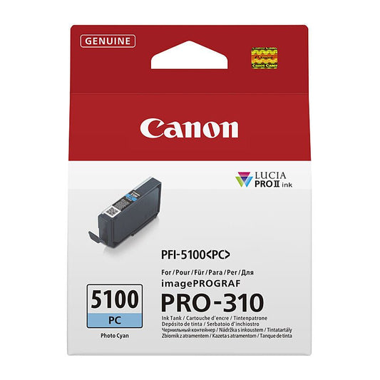 Canon PFI5100 Ph Cyan Ink Cart - Cartridge West