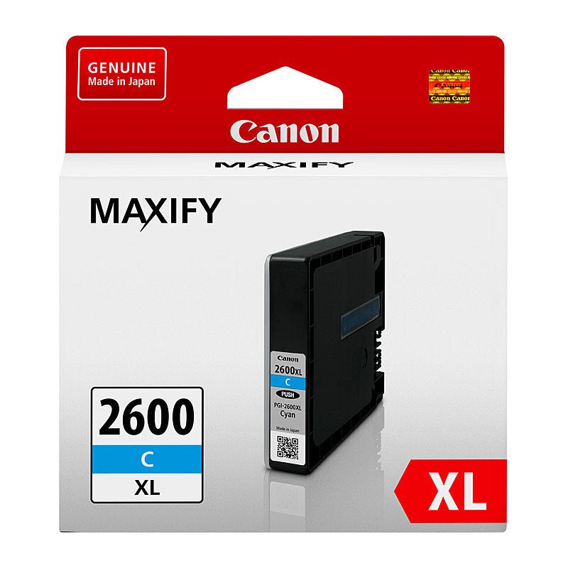 Canon PGI - 2600XL Cyan Ink Cartridge - High Yield MAXIFY Ink - Cartridge West