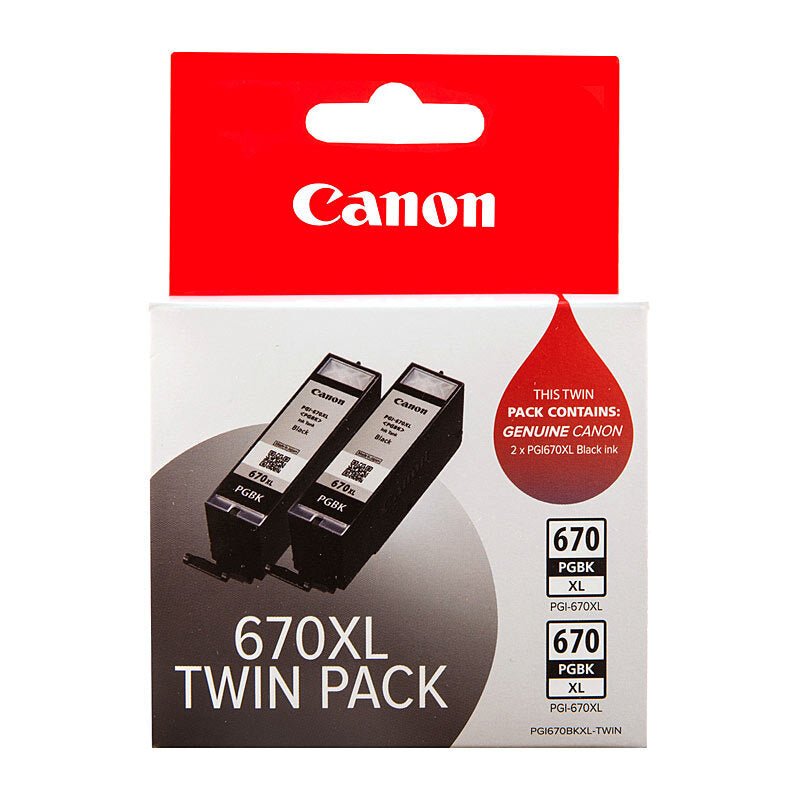 Canon PGI670XL Blk Ink Twin Pk - Cartridge West