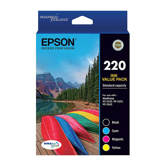 Epson 220 4 Ink Value Pack - Cartridge West