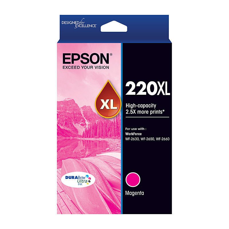 Epson 220XL Magenta Ink Cartridge - High Yield DURABrite Ultra Ink - Cartridge West