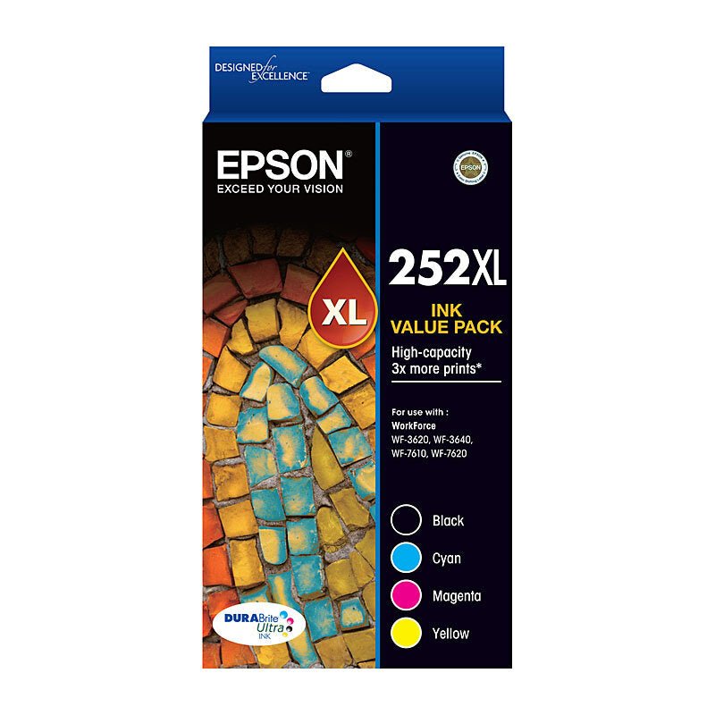 Epson 252XL Ink Value Pack - 4 Cartridge Set (BCMY) - Cartridge West