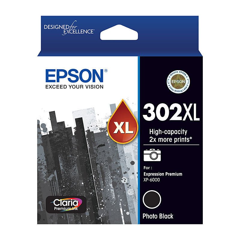 Epson 302XL Photo Blk Ink Cart - Cartridge West