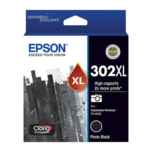 Epson 302XL Photo Blk Ink Cart - Cartridge West
