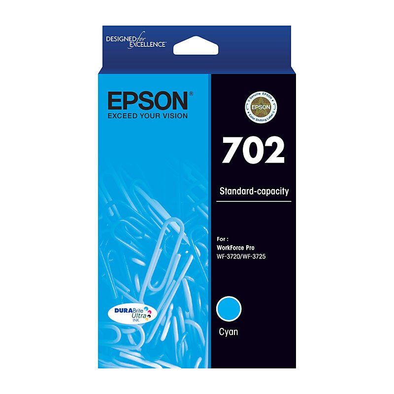 Epson 702 Cyan Ink Cart - Cartridge West