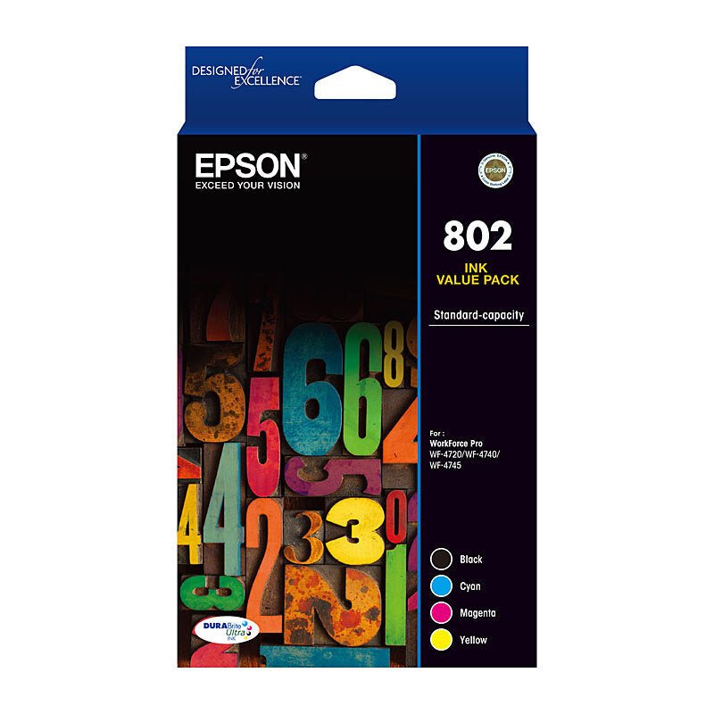 Epson 802 CMYK Colour Pack - Cartridge West