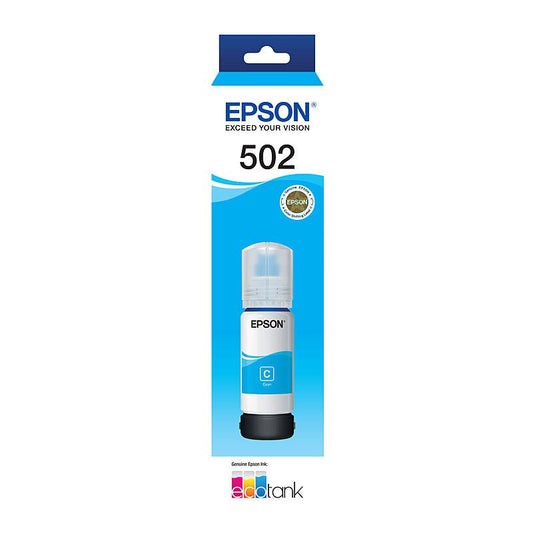 Epson T502 Cyan EcoTank Ink Bottle - 70ml Refill Bottle - Cartridge West